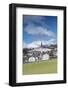 View of the alpine village of Zuoz surrounded by snowy peaks in spring, Maloja, Canton of Graubunde-Roberto Moiola-Framed Photographic Print