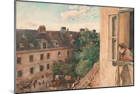 View of the Alservorstadt-Rudolf von Alt-Mounted Giclee Print