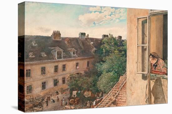 View of the Alservorstadt-Rudolf von Alt-Stretched Canvas