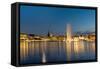 View of the Alster in Hamburg-elxeneize-Framed Stretched Canvas