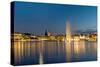 View of the Alster in Hamburg-elxeneize-Stretched Canvas