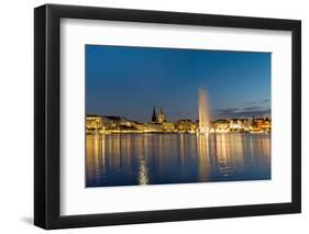 View of the Alster in Hamburg-elxeneize-Framed Photographic Print