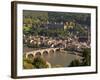 View of the Alte Brucke (Old Bridge), Neckar River Heidelberg Castle and Old Town from the Philosop-Michael DeFreitas-Framed Photographic Print