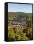 View of the Alte Brucke (Old Bridge), Neckar River Heidelberg Castle and Old Town from the Philosop-Michael DeFreitas-Framed Stretched Canvas