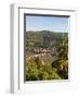 View of the Alte Brucke (Old Bridge), Neckar River Heidelberg Castle and Old Town from the Philosop-Michael DeFreitas-Framed Photographic Print