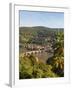 View of the Alte Brucke (Old Bridge), Neckar River Heidelberg Castle and Old Town from the Philosop-Michael DeFreitas-Framed Photographic Print