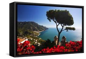 View of the Amalfi Coast from Villa Rufolo in Ravello, Italy-Terry Eggers-Framed Stretched Canvas
