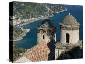 View of the Amalfi Coastline from Villa Rufolo, Ravello, Campania, Italy-Walter Bibikow-Stretched Canvas