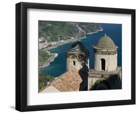 View of the Amalfi Coastline from Villa Rufolo, Ravello, Campania, Italy-Walter Bibikow-Framed Photographic Print