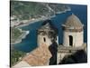 View of the Amalfi Coastline from Villa Rufolo, Ravello, Campania, Italy-Walter Bibikow-Stretched Canvas