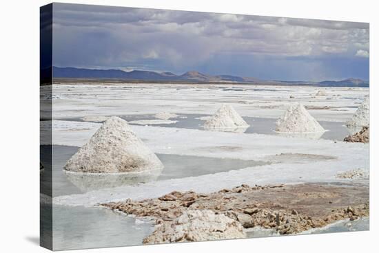 View of the Amazing Salar De Uyuni Salt Flats in Bolivia.-De Visu-Stretched Canvas