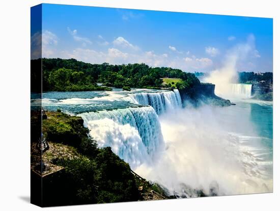 View of the American Falls, Niagara Falls, New York State, USA-null-Stretched Canvas