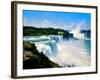 View of the American Falls, Niagara Falls, New York State, USA-null-Framed Photographic Print