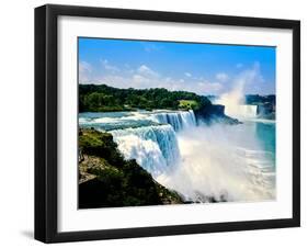 View of the American Falls, Niagara Falls, New York State, USA-null-Framed Photographic Print