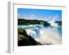 View of the American Falls, Niagara Falls, New York State, USA-null-Framed Photographic Print