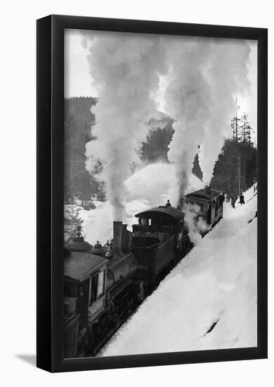 View of the AN Railroad Train - Seward, AK-null-Framed Poster