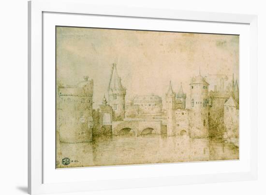 View of the Ancient Fortifications of Amsterdam, Netherlands, 1562-Pieter Bruegel the Elder-Framed Giclee Print