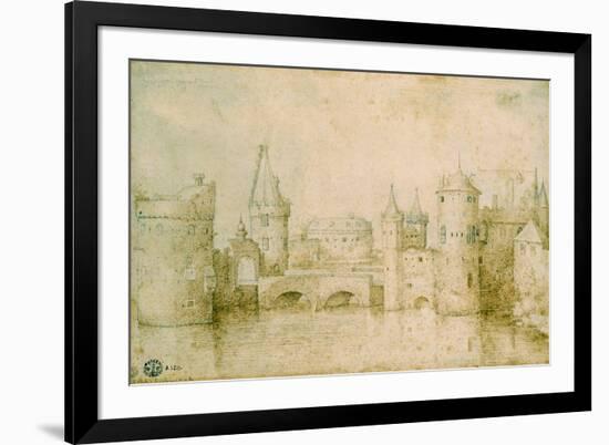 View of the Ancient Fortifications of Amsterdam, Netherlands, 1562-Pieter Bruegel the Elder-Framed Giclee Print