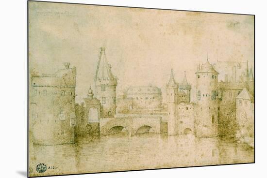 View of the Ancient Fortifications of Amsterdam, Netherlands, 1562-Pieter Bruegel the Elder-Mounted Giclee Print