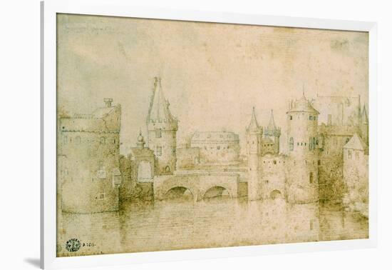 View of the Ancient Fortifications of Amsterdam, Netherlands, 1562-Pieter Bruegel the Elder-Framed Giclee Print