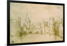 View of the Ancient Fortifications of Amsterdam, Netherlands, 1562-Pieter Bruegel the Elder-Framed Giclee Print