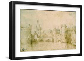 View of the Ancient Fortifications of Amsterdam, Netherlands, 1562-Pieter Bruegel the Elder-Framed Premium Giclee Print