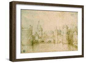 View of the Ancient Fortifications of Amsterdam, Netherlands, 1562-Pieter Bruegel the Elder-Framed Giclee Print