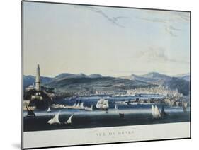 View of the Ancient Port of Genoa from the Sea-Ambroise-Louis Garneray-Mounted Giclee Print