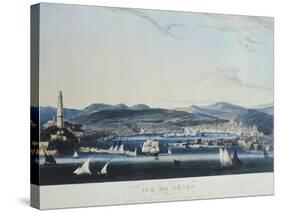 View of the Ancient Port of Genoa from the Sea-Ambroise-Louis Garneray-Stretched Canvas