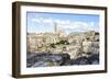 View of the ancient town and historical center called Sassi, perched on rocks on top of hill, Mater-Roberto Moiola-Framed Photographic Print