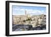 View of the ancient town and historical center called Sassi, perched on rocks on top of hill, Mater-Roberto Moiola-Framed Photographic Print