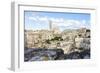 View of the ancient town and historical center called Sassi, perched on rocks on top of hill, Mater-Roberto Moiola-Framed Photographic Print