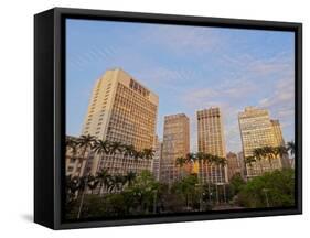 View of the Anhangabau Park and buildings in city centre., City of Sao Paulo, State of Sao Paulo, B-Karol Kozlowski-Framed Stretched Canvas