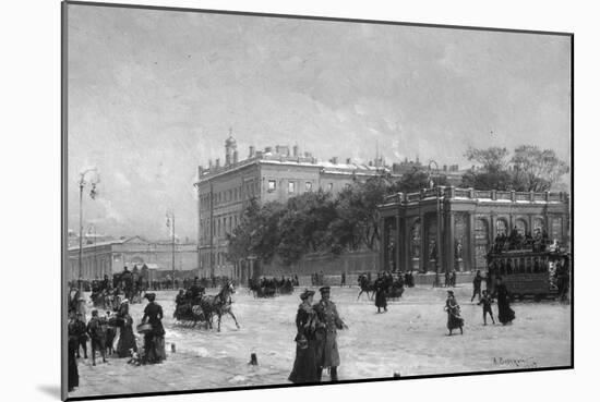 View of the Anichkov Palace, St Petersburg, 1907-Alexander Karlovich Beggrov-Mounted Giclee Print