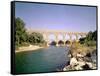 View of the Aqueduct, Built circa 19 BC-null-Framed Stretched Canvas