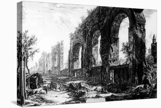 View of the Aqueduct of Nero, from the 'Views of Rome' Series, C.1760-Giovanni Battista Piranesi-Stretched Canvas