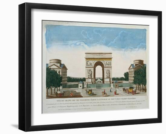 View of the Arc De Triomphe-Basset-Framed Giclee Print