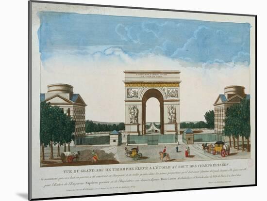 View of the Arc De Triomphe-Basset-Mounted Giclee Print