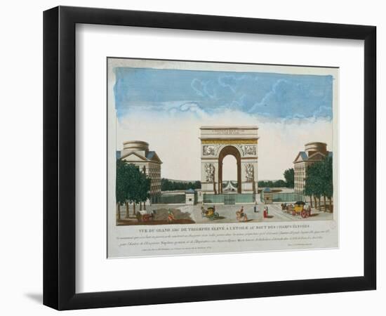 View of the Arc De Triomphe-Basset-Framed Premium Giclee Print