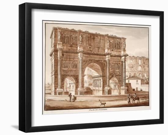 View of the Arch of Constantine, 1833-Agostino Tofanelli-Framed Giclee Print