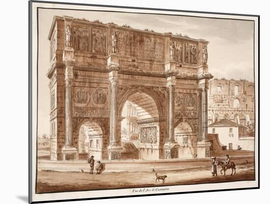 View of the Arch of Constantine, 1833-Agostino Tofanelli-Mounted Giclee Print