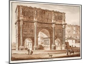 View of the Arch of Constantine, 1833-Agostino Tofanelli-Mounted Giclee Print