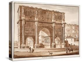View of the Arch of Constantine, 1833-Agostino Tofanelli-Stretched Canvas