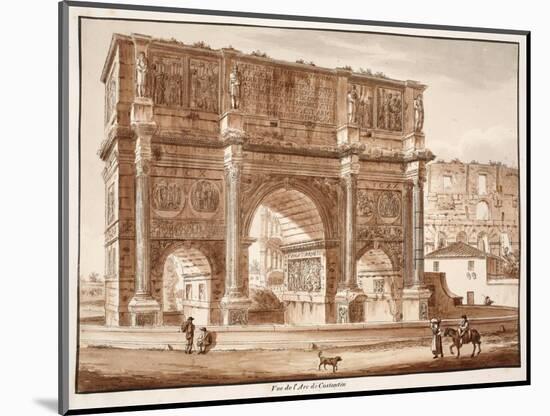 View of the Arch of Constantine, 1833-Agostino Tofanelli-Mounted Premium Giclee Print