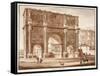 View of the Arch of Constantine, 1833-Agostino Tofanelli-Framed Stretched Canvas