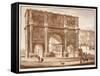 View of the Arch of Constantine, 1833-Agostino Tofanelli-Framed Stretched Canvas