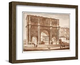 View of the Arch of Constantine, 1833-Agostino Tofanelli-Framed Giclee Print