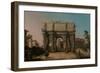 View of the Arch of Constantine with the Colosseum, 1742-1745-Canaletto-Framed Giclee Print