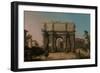 View of the Arch of Constantine with the Colosseum, 1742-1745-Canaletto-Framed Giclee Print