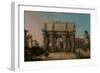 View of the Arch of Constantine with the Colosseum, 1742-1745-Canaletto-Framed Giclee Print